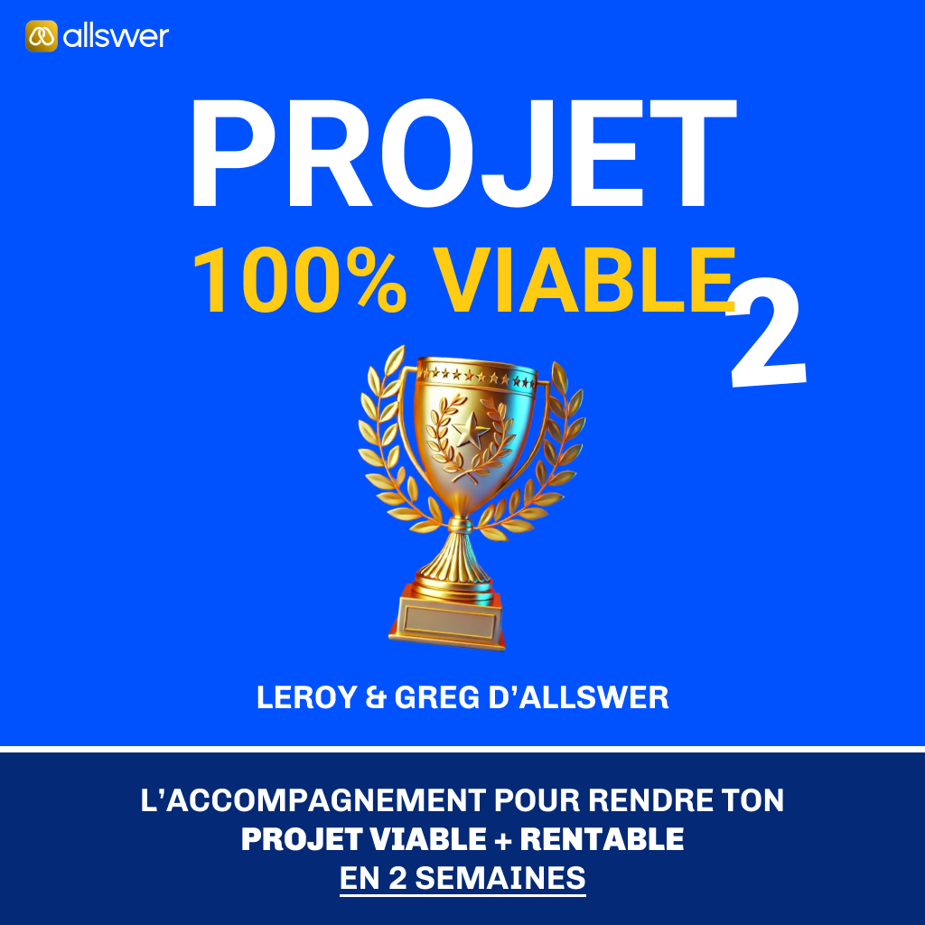 PROJET 100% VIABLE 2 : L'accompagnement pour rendre ton projet Viable + Rentable en 2 semaine